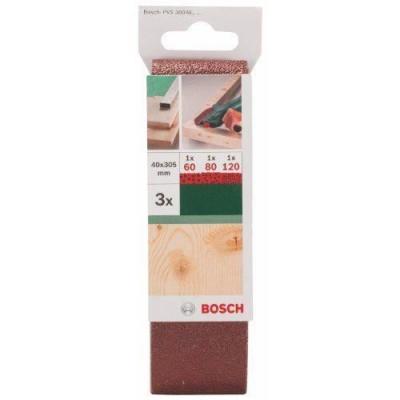 BOSCH Lot de 3 abrasifs , 40 x 305 mm, grains assortiment