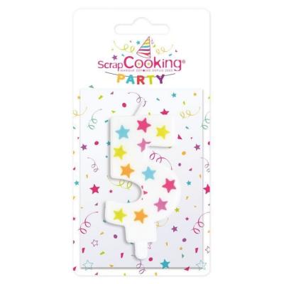 SCRAPCOOKING PARTY Bougie d'anniversaire num&eacute;ro 5 - 
