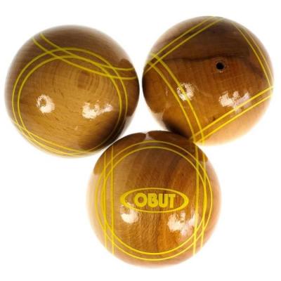 OBUT Boules de p&eacute;tanque Tripellette bois jne 65mm -  