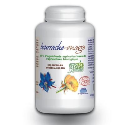 GPH DIFFUSION  Bourrache - Onagre Ecocert - 200 capsules marines