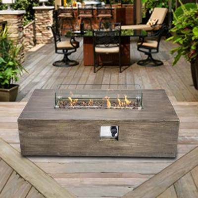 TEAMSON HOME Bras&eacute;ro de jardin,, gaz chauffage,brun/beton, 122 X 68 X 32