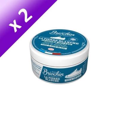 BRIOCHIN  Pierre blanche sp&eacute;ciale sneakers et chaussures - 200 g - Tissu et cuir blanc