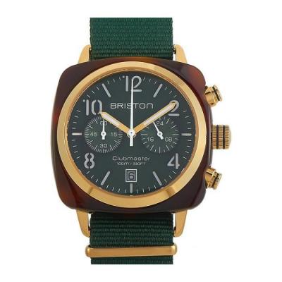 BRISTON - Clubmaster Classic Ac&eacute;tate - Chronographe Or/Vert Anglais
