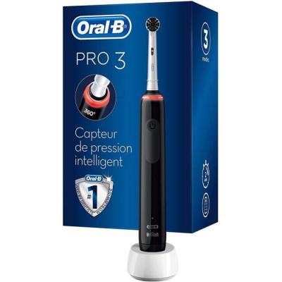 ORAL B  Brosse &agrave; dents &eacute;lectrique rechargeable Pro 3 3000 Noir