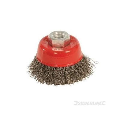 SILVERLINE Brosse Boisseau &Agrave; Fils D' Acier Ondul&eacute;s 65 Mm  721676