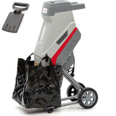 Broyeur de v&eacute;g&eacute;taux &eacute;lectrique 2500W 2 Lames acier tremp&eacute; Branches jusqu'&agrave; 45mm Sac 45L IKRA