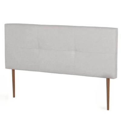 BUDWING  T&ecirc;te de Lit Capitonn&eacute;e 120x160 cm CARMEN Piedra   Epasisseur 8 cm  Pieds En Bois