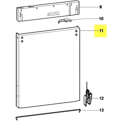SCHOLTES Facade De Porte Zinc Pour Lave Vaisselle  - C00256855 