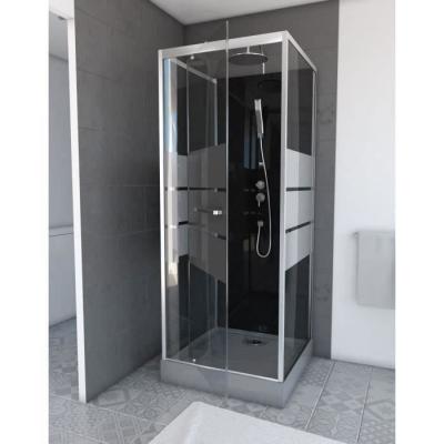 AURLANE Cabine de douche carr&eacute;e 80x80x220cm - SCRATCHY 80