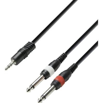 ADAM HALL C&acirc;ble audio Jack 3,5 mm /2 x Jack 6,3 mm 