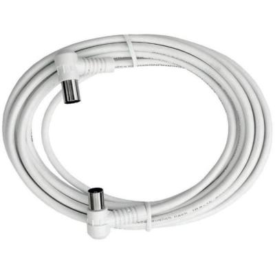 AXING C&acirc;ble de raccordement  BAK 753-00 [1x antenne m&acirc;le 75 Ω - 1x antenne femelle 75 Ω] 7.50 m blanc