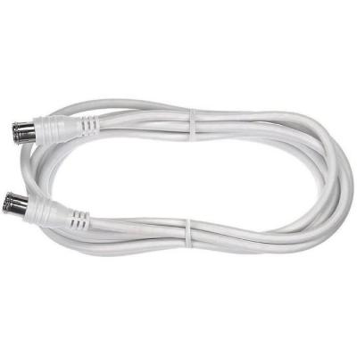 AXING SAK 251-00 C&acirc;ble coaxial connexion satellite avec connecteurs F rapide Quickfix 2.5 m blanc 