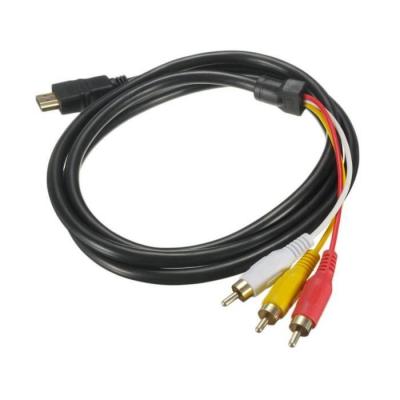 STRA&SZLIG;E TECH C&acirc;ble HDMI vers RCA - 1080P - Conversion HD pour D&eacute;codeur vers 3 RCA Adaptateur de C&acirc;ble Audio Vid&eacute;o Rouge Jaune Blanc pour TV HDTV DVD - 1,5 m -  &reg; 