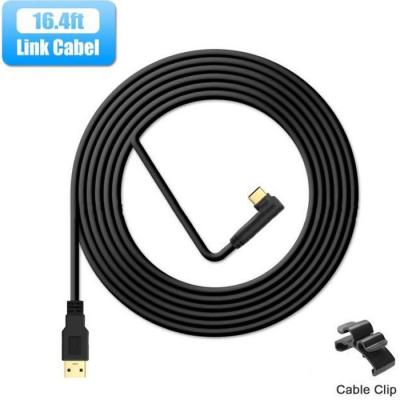  5M C&acirc;ble USB 3.1 Type C vers USB Type A c&acirc;ble de donn&eacute;es &agrave; transmission &eacute;lev&eacute;e pour casque Oculus Quest / Quest 2 VR