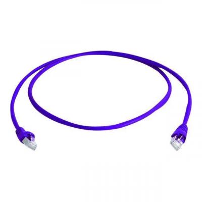 TELEGARTNER Teleg&auml;rtner C&acirc;ble de raccordement r&eacute;seau informatique RJ45 L00000A0237 CAT 6a S/FTP violet 25.00 cm