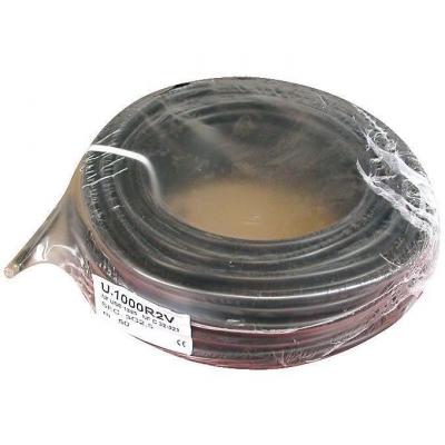 ELECTRALINE C&acirc;ble rigide U1000 R2V -  - 3x1.5 mm&sup2; - noir - 50 m
