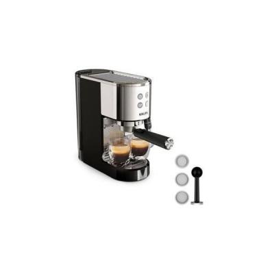KRUPS Cafeti&egrave;re expresso &agrave; pompe  Virtuoso+ XP444C10 Inox - 15 bar - Caf&eacute; moulu 
