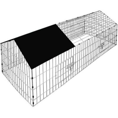 CADOCA Cage &agrave; lapins et rongeurs 180x75x75cm noir