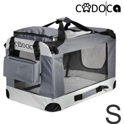 CADOCA Sac de transport pour chien gris S 50x34x36cm pliable