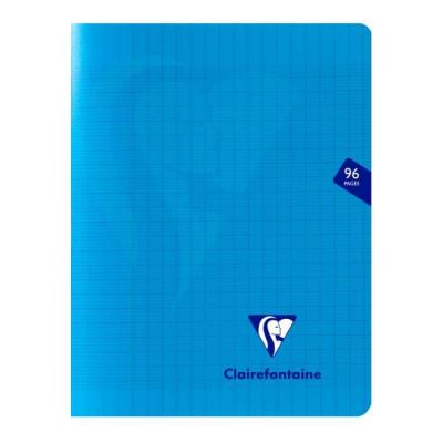 CLAIREFONTAINE Cahier de 96 pages s&eacute;y&egrave;s  Mimesys 17 x 22 cm Bleu