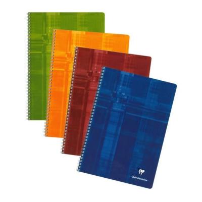CLAIREFONTAINE Lot de 10 Cahier Metric A4, 100p./50 feuilles 90 g/m² reliure intégrale, ligné 8mm + marge