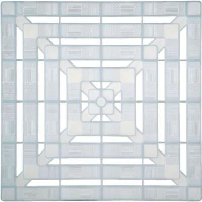 GALEDO  - Caillebotis plastique - Blanc translucide 56 x 56 cm