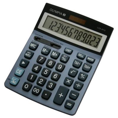 OLYMPIA LCD 6112 Calculatrice de bureau bleu Ecran: 12 solaire, &agrave; pile(s) (l x H x P) 147 x 43 x 206 mm