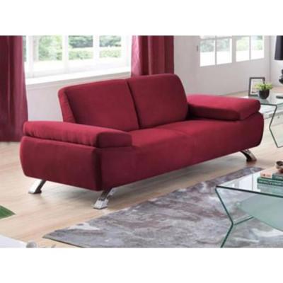 VENTE UNIQUE Vente-unique - Canap&eacute; 2 Places en Microfibre Polka - Rouge