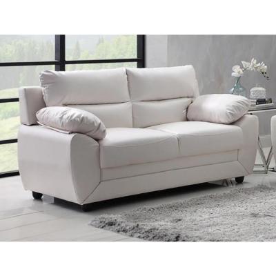 VENTE UNIQUE Canap&eacute; 2 places manoa en simili - Blanc - Blanc