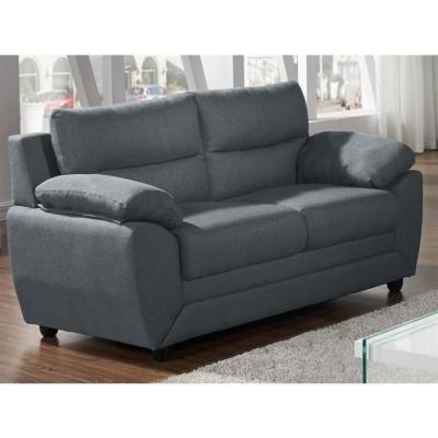 VENTE UNIQUE Vente-unique.com - Canap&eacute; 2 places MANOA en tissu - Anthracite - Gris