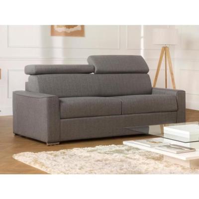 LINEA SOFA Canap&eacute; 3 places convertible express en tissu VIZIR - Gris