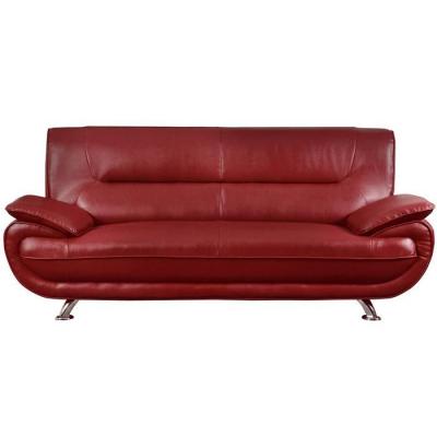 VENTE UNIQUE Vente-unique Canap&eacute; 3 places en simili NIGEL - Rouge