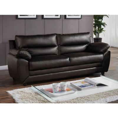 VENTE UNIQUE Canap&eacute; 3 places manoa en simili - Marron - Marron Chocolat