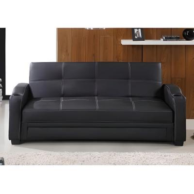 VENTE UNIQUE Vente-unique Canap&eacute; convertible clic clac en simili MIRELLA - Noir