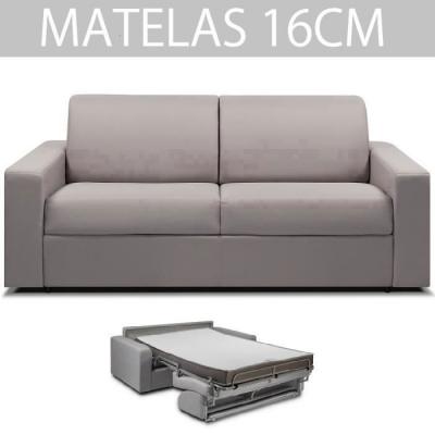 ITALIAN SPIRIT Anap&eacute; convertible midnight express 160cm matelas 16cm neo gris silver