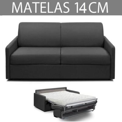 ITALIAN SPIRIT Canap&eacute; convertible PARADISO EXPRESS 120cm matelas 14cm gris anthracite