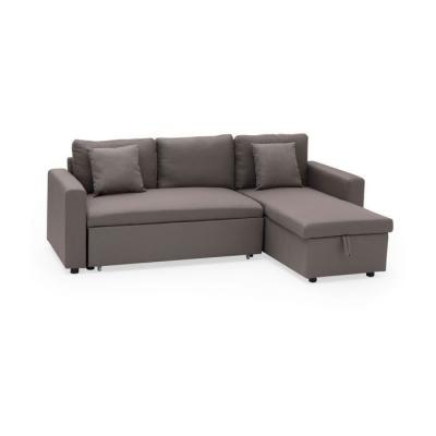 HAPPY GARDEN Canap&eacute; d'angle convertible CLARK 3 places taupe - Marron