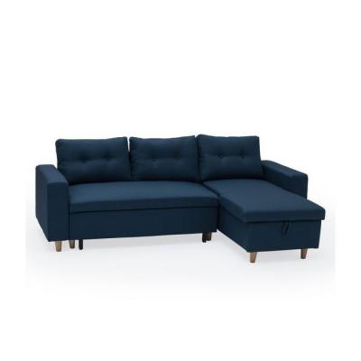 HAPPY GARDEN Canap&eacute; d'angle convertible wade 3 places bleu - Bleu