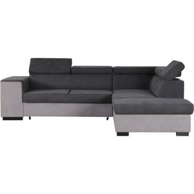  Canape angle fixe no name 5 places en tissu gris 220 x 271 x 77 cm