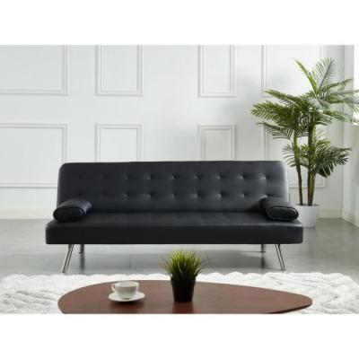 VENTE UNIQUE Vente-Unique Canap&eacute; convertible clic-clac en simili MICHELLE II - Noir