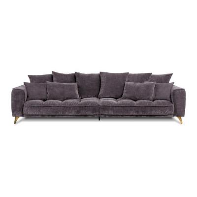  Canap&eacute; Tissu Droit Gris Fonc&eacute; Altamo - 4 Places - Gris fonc&eacute;