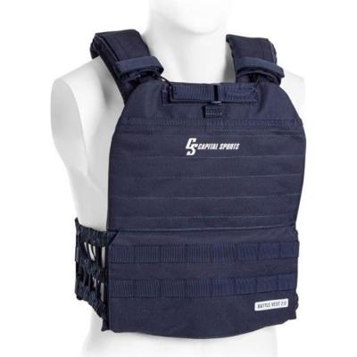 CAPITAL SPORTS Battlevest 2.0 Gilet lest&eacute; : 2 plaques de poids de 4kg - bleu