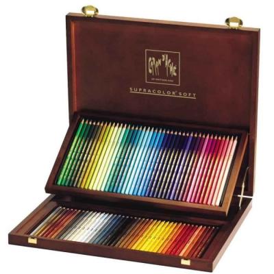  Caran d'Ache 3888.480 Artist Mallette en bois 80 couleurs Supracolor Soft