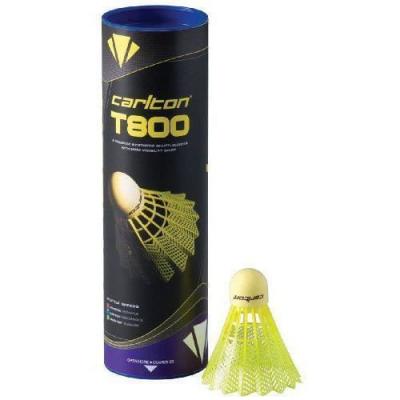 CARLTON  T800 Volants de badminton, Mixte Adulte, Jaune/Bleu, Tube de 6