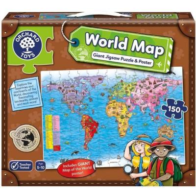 ORCHARD  Toys World Map Jigsaw Puzzle - 150 pi&egrave;ces