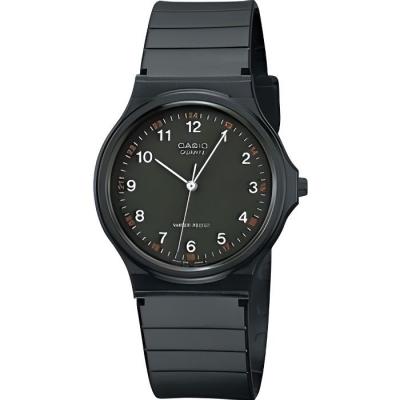 CASIO Montre Homme Collection MQ-24-1BLLGF Bracelet r&eacute;sine et cadran noir