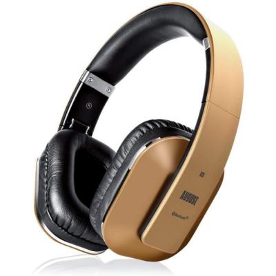 AUGUST EP650 - Ecouteurs avec micro - circum-aural - Bluetooth - sans fil - NFC* - jack 3,5mm - or
