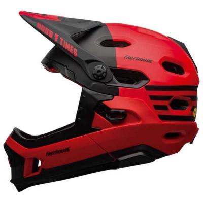 BELL  Super DH MIPS Casque de v&eacute;lo Mixte, Rouge/Noir Mat, S 52-56cm