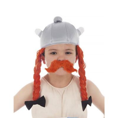 CHAKS Casque Ob&eacute;lix&copy; Tissu Enfant - Gris - Taille Unique