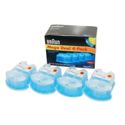 BRAUN Pack de 4 recharges de liquide nettoyant rasoir, tondeuse 81387055